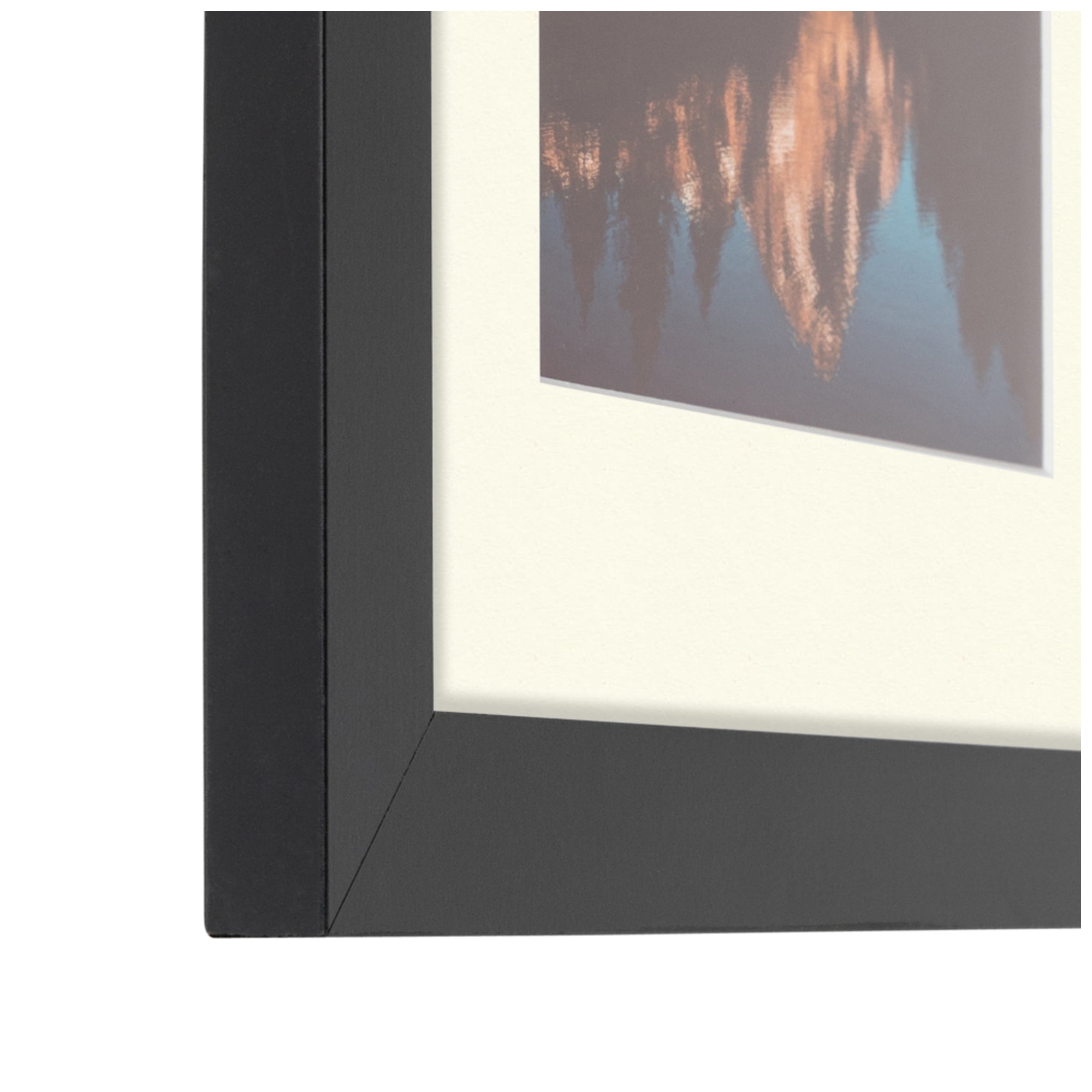ArtToFrames Collage Photo Picture Frame with 3 - 5x7" Openings, Framed in Black with Brilliant White and Black Mats (CDM-3926-213)