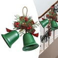 thumbnail image 1 of Adorno colgante de campanas navideñas, decoración navideña rústica de metal, decoración navideña para manualidades, fiesta, foto, accesorio Verde sólido, 1 of 8