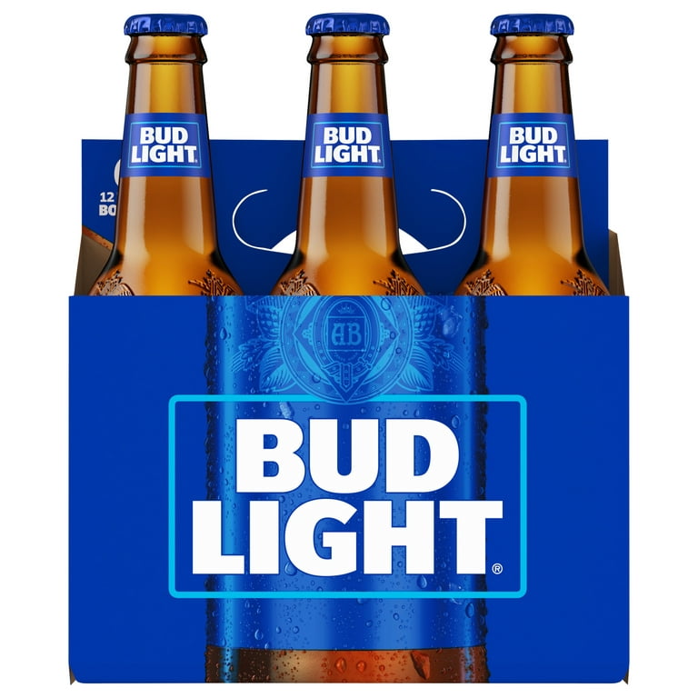 Bud Light Beer, 6 Pack Lager Beer, 12 fl oz Glass Bottles, 4.2% ABV,  Domestic Beer