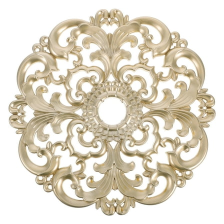 Beaupretty European Style Golden Ceiling Medallion Intricate Carvings for Indoor Decor