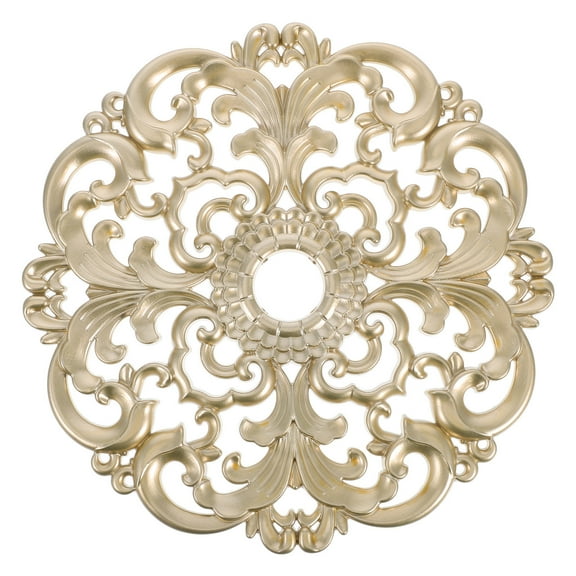 Beaupretty European Style Golden Ceiling Medallion Intricate Carvings for Indoor Decor