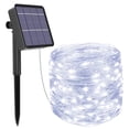 thumbnail image 2 of Cadena de luz Energía solar Cadena de luz LED Decoración Impermeable Cadena de lámpara de jardín, 10 m, 100 luces, blanco Guardurnaity HA004421-02B, 2 of 7