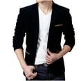 thumbnail image 2 of BSDJILFG Corduroy Blazers for Men Big and Tall Suit Jacket Work Casual Regular Fit Lapel Dress Jackets for Office Workwear, 2 of 6