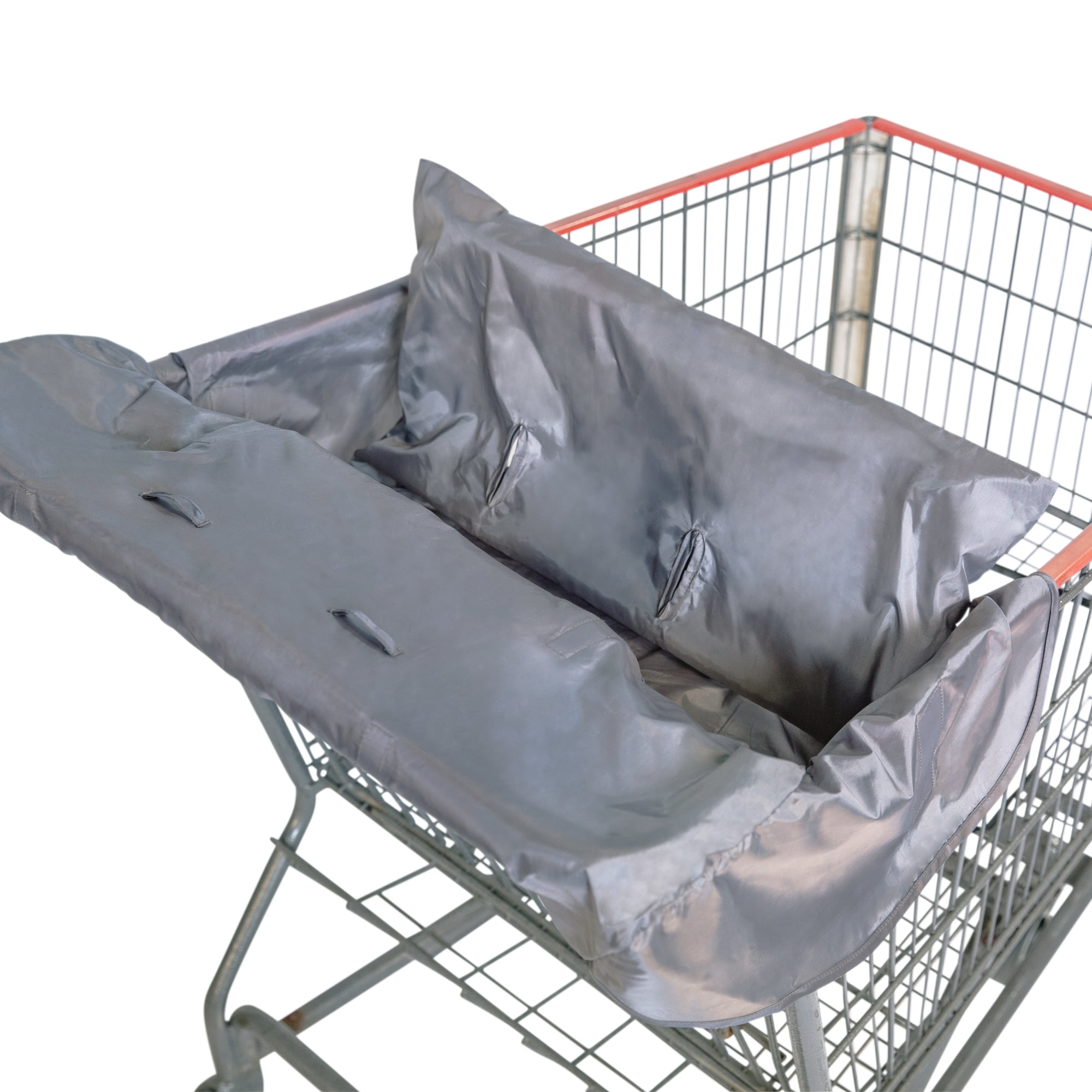 J.L. Childress Shopping Cart & High Chair Cover for Baby, Kids, & Toddler - For Grocery Carts & Restaurants, Universal Fit - Grey