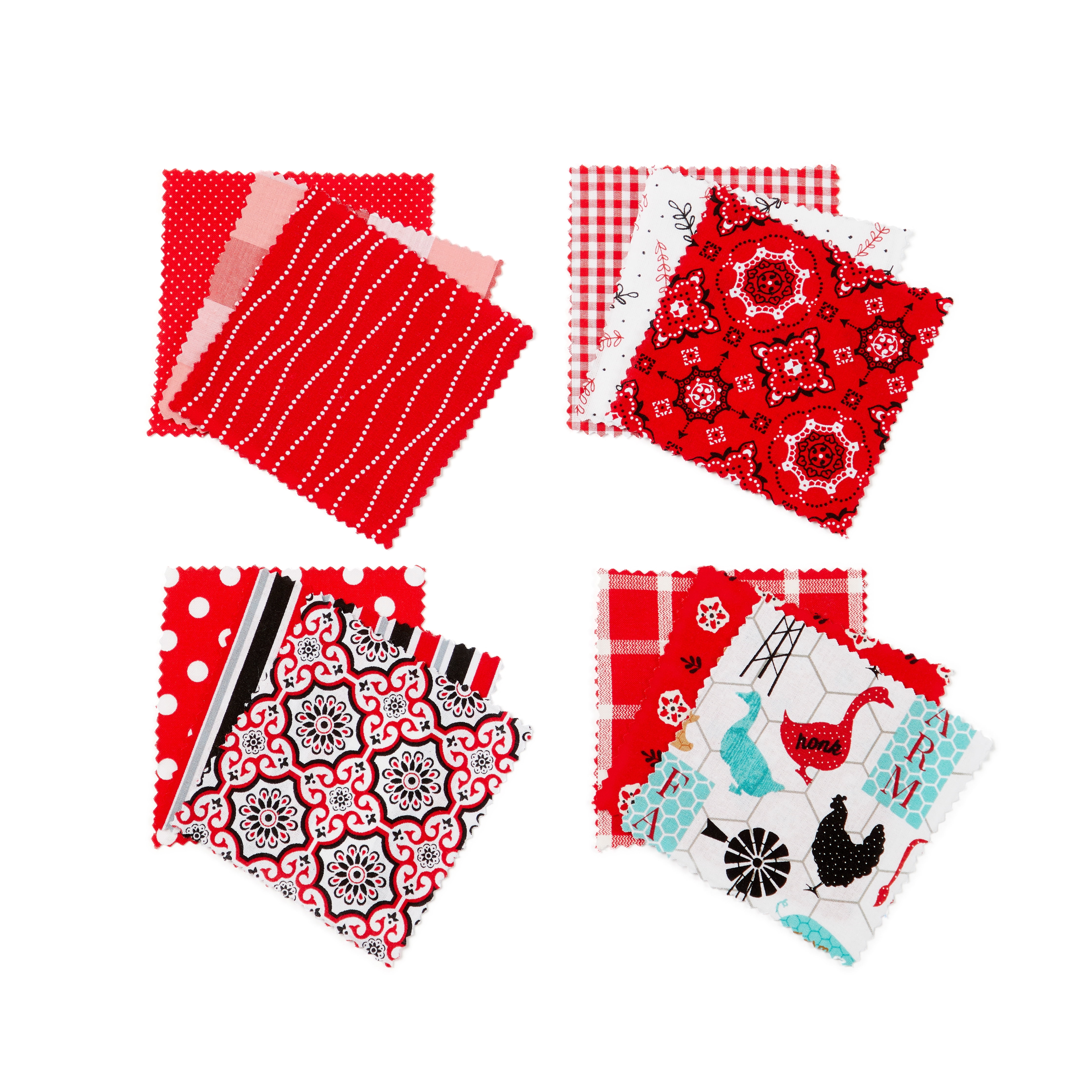 Shason Textile 2 Yard Cut Poly Cotton Print Fabric, Assorted Prints, 44" Wide for Crafts & Sewing