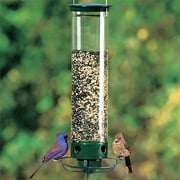 ManTuo Bird Feeder for Outside, Squirrel Proof Bird Feeders for Outdoors Hanging, Metal Wild Bird Seed Feeders for Bluebird, Cardinal, Finch, Sparrow, Blue Jay, 4 Ports, Chew-Proof, Weather-Resistant