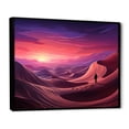 thumbnail image 3 of Designart "Lost in Purple and Pink Desert Depths I" Oversized Astronomy & Space Framed Wall Art - Modern Purple Space Landscapes Entryway Framed Wall Art, 3 of 7