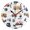 Black, variant on Excavators and Buses Wall Clock 10in Round Artistic Oil Painting Home Decor Desk Table Clock