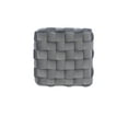 thumbnail image 7 of Powell Anya Square Handwoven Velvet Ottoman with Hairpin Legs, Gray, 7 of 7