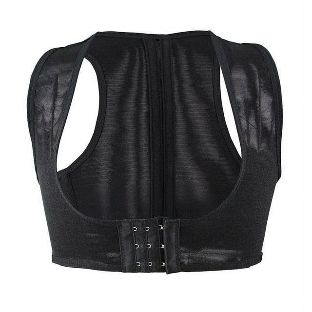 Graflsoa Adjustable Posture Corrector Belt for Adults & Students - Breathable Back Support for Spinal Alignment & Pain Relief - Black, XL Size