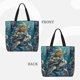 thumbnail image 2 of Fotbe Colorful Plant Turtle Bolsa Tote con Estampado para Mujer, Bolsos con Cremallera, Bolsa de Hombro Casual de Gran Capacidad con Bolsillos Internos, 2 of 7