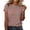 Brick Red, variant on Comdrip Women Short Sleeve Striped Crew Neck Trendy Comfy Lightweight Summer Tops Casual Basic Versatile Daily Office Tee Shirts Black L