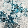 thumbnail image 4 of Luxe Weavers Contemporary Abstract Turquoise 8x10 Area Rug, Machine-Made Modern Carpet, 4 of 6