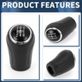 thumbnail image 6 of Unique Bargains 5 Speed Manual Gear Shift Knob, Front Automotive Gearbox Stick Shifter Lever Knob for Suzuki SX4 S-Cross 2016-2021 Plastic Black, 1 Pc, 6 of 6