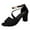A-Black282, variant on Women's Gladiator Sandals High-Heeled Ankle Strap Metal Details Summer Sandals Solid Color Stylish Holiday Shoes