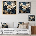 thumbnail image 4 of Designart "Blooming Flowers Of White And Blue Poinsettias II" Poinsettias Floater Framed Wall Decor, 4 of 5