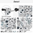 thumbnail image 5 of Blue Teal Spring Floral Kitchen Curtains, Vintage Botanical Colorful Elegant Light Filtering Window Curtain Panels, 2Pcs Rod Pocket Window Treatments Set for Living Room Bathroom Bedroom 52x72 Inches, 5 of 9