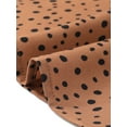 thumbnail image 5 of INSPIRE CHIC Women's Retro Print Short Sleeve Bow Tie Peter Pan Collar Chiffon Blouse M Light Brown-Dots, 5 of 6