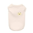 thumbnail image 1 of Pet T-shirt Casual Round Neck Solid Color Cute Bear Pattern Dog Cat Vest for Spring, 1 of 8