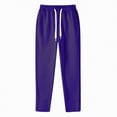 thumbnail image 5 of Ccpelsie Men's Spring Cotton Sweatpants with Pockets Open Bottom Yoga Pants for Men Lounge Pants for Athletic Workout Casual(Purple,M), 5 of 5