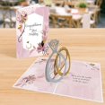 thumbnail image 4 of xianyou- , Carte de Vœux de Mariage – Feuillage Doré et Bagues 3D “Love You” (1 Carte avec Enveloppe), 4 of 4