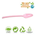thumbnail image 2 of Olego Pink Plastic Mini Disposable Spoons, 4 Inch, 50 Count, 2 of 4