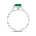 thumbnail image 2 of ANGARA Natural One Sided Split Shank Round 1.2 ct Emerald Solitaire Engagement Ring in 14K White Gold for Women (Size-7mm) | May Birthstone, Anniversary, Jewelry Gift for Women | Natural Emerald Ring, 2 of 8