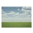 thumbnail image 1 of Nature Cutting Board, Exquisite Sykline with Clouds over a Meadow Serenity Tranquil Place Relax Print, Decorative Tempered Glass Cutting and Serving Board, Large Size, Green White, by Ambesonne, 1 of 1