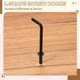 thumbnail image 4 of Uxcell L-Shape Screw Hooks Carbon Steel 7 Shape Right Angle Medal Hooks Fit for Hanging Home Workplace Office 1-1/2 Inch, 4 of 6