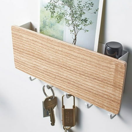 

Wall Shelf Punch Free Door Keys Hanger Decorative Hook Box Hallway Household Space Saving Rack Umbrella Holder