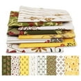 thumbnail image 2 of Soimoi 8 Pc Fat Quarter Bundle,BlockPrint 18"x 22"DIY Patchwork-100% CottonPre-Cut Quilting Fabric White & Yellow, 2 of 7