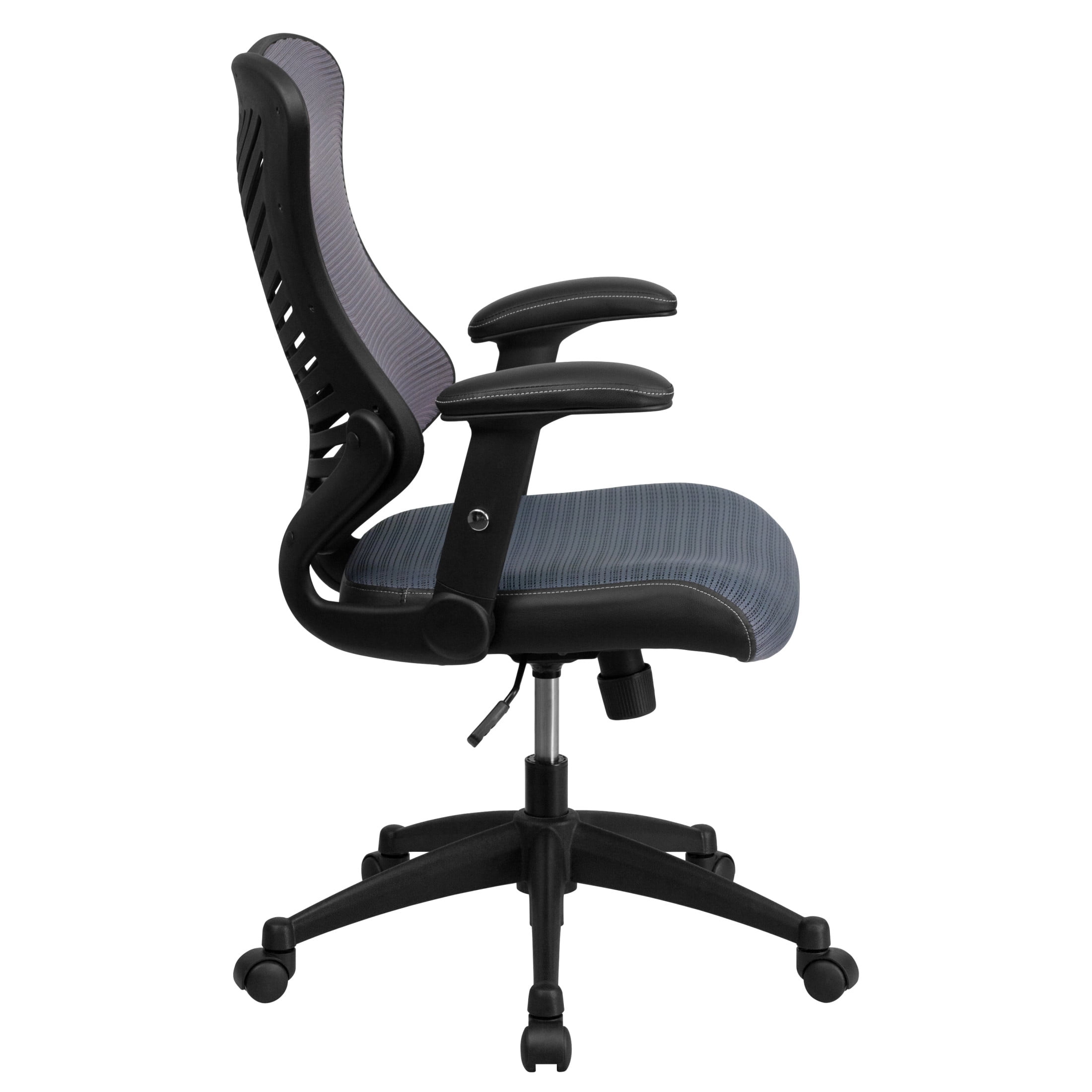 Emma + Oliver High Back Designer Gray Mesh Executive Ergonomic Office Chair with Arms
