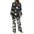 thumbnail image 6 of DISNIMO Daisy Printed Women 2 Piece Lounge Sets Long Sleeve Pajama Sets with Long Pants Casual Loose Sleepwear with Pockets Comfy V Neck Loungewear Nightwear, XL, 6 of 7