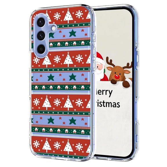ELEHOLD Case for Samsung Galaxy A17 5G, Christmas Slim Shockproof Clear TPU Cover, Raised Edge Screen/Camera Protection,A