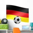 thumbnail image 1 of Football German Flag Wall Mural Decal by Wallmonkeys Vinyl Peel and Stick Graphic (36 in H x 34 in W, 1 of 4