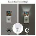 thumbnail image 3 of Cauagu Galactic Jungle Dinosaurs Print LED Nightlight,0.5W Night Lights Plug into Wall 1 Pack with Dusk-to-Dawn Light Sensor Soft Glow Lamp for Bathroom Adult Hallway-EU, 3 of 7