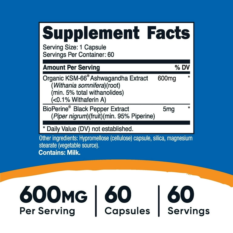 Nutricost KSM-66 Ashwagandha Root Extract Supplement 600mg