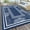 Dark Blue White, variant on GlowSol 9'x12' Outdoor Rug Border Leaves Plastic Straw Rug Waterproof Reversible Mat Outdoor Foldable Rug for Camping Patio Picnic, Gray White