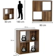 thumbnail image 2 of Librero Organizador FRATELLO MUEBLES Estante de 4 Cubos Color Nogal, 2 of 8