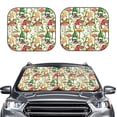 thumbnail image 2 of Naloa Mushrooms Gnomes 2 Piece Foldable Car Sun Shades, Car Windshield Sunshade, Front Window Sunshade for Car, Truck, SUV - Small, 2 of 7