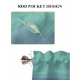 thumbnail image 6 of Teal Blue Ombre 2 Panel Kitchen Curtains for Small Windows, Modern Abstract Art Texture Bathroom Tier Curtain, Short Window Treatment for Bedroom/Living Room 55"x24", 6 of 6