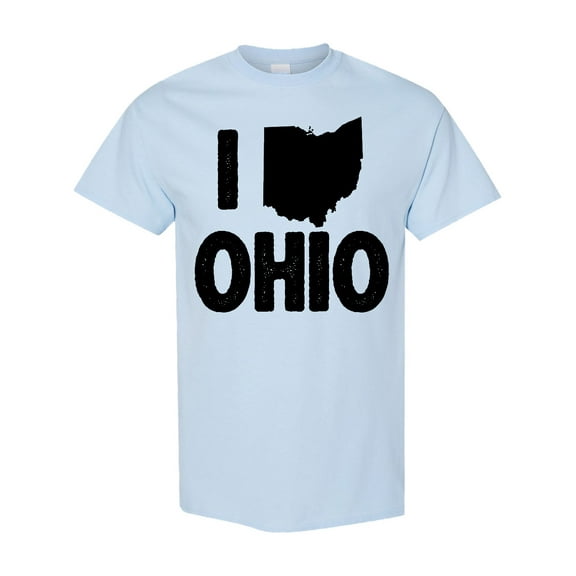 Inktastic I Love Ohio with State Silhouette T-Shirt