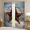 thumbnail image 2 of Manfei Vintage Texas Star Black Out Curtains for Kids Children Teens,Western Theme Curtains Pack of 2 (42x63 Each),Lodge Cabin Bedroom Curtains,Lightweight Room Decor, 2 of 6