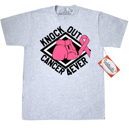 Inktastic Knock Out Breast Cancer 4ever T-Shirt Awareness Awarness Pink Ribbon Boxing Gloves Mens Adult Clothing Apparel Tees (Best Boxing Day Clothing Sales)