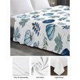 thumbnail image 6 of Queen Flat Sheet Only Thanksgiving Pumpkin Maple Leaves Soft Microfiber Cooling Bedding Sheets Fall Harvest Blue Teal Flat Bed Sheet for Hotel,Home Decor, 6 of 6