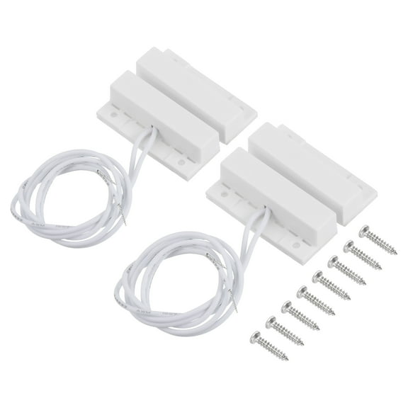 Uxcell Magnetic Reed Switch, 2 Sets NO Wired Garage Door Window Contacts