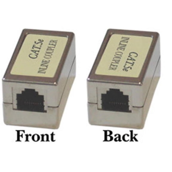 CableWholesale  Shielded Cat 5e Inline Coupler  Silver  STP  RJ45 Female