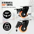 thumbnail image 3 of KFFKFF Rolling Wheels, 3-inch Rotating Plate Wheels, Pack of 4, Equipped with Secure A/B Lock Mechanism Silent PVC Wheels, Robust 250 lbs Weight Capacity Per Wheel, Scratch-Free Wheels, 3 of 9