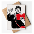thumbnail image 1 of Red Book Backpack Hat Study China Red Greeting Cards You are Invited Invitations, 1 of 3