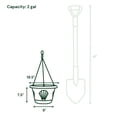 thumbnail image 3 of Bloem Lucca 13" Round Terra Cotta Plastic Resin Self Watering Hanging Basket Garden Planter Pot with Macrame Hanger and Ring, 3 of 5
